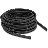 DeLOCK Plastic cable protection conduit in oval shape flexible 13.6 x 6.3 mm - length 10 m black