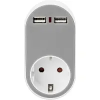 Digitus DA-70617 Universele stekkeradapter, 2 x USB-A