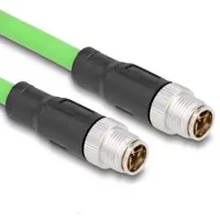 DeLOCK M12 kabel, X-coded, 8-polig, mannelijk naar mannelijk, PUR (TPU), 5 meter