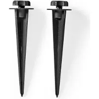 Nedis Grondpin | 2 Stuks | Aluminium | Zwart