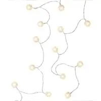 Goobay 20 LED-kerstverlichting "Snowball" - met timerfunctie, warm wit (3000 K), werkt op batterijen