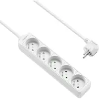 Allteq Stekkerdoos penaarde - 1x Type E/F male naar 5x Type E female - Tot 25