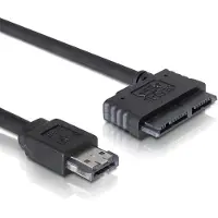 DeLOCK Power over eSATA (eSATAp) naar Micro SATA kabel voor 1,8'' Micro SATA drives (5V) - SATA300 - 3 Gbit/s / zwart - 1 meter