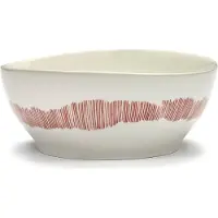 Serax Kom Feast Tableware By Ottolenghi White Red L 18 cm