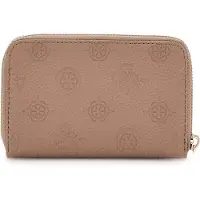 GUESS portemonnee Cresidia II SLG Zip Around Wallet Dark Taupe Logo