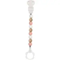 Nattou - Fopspeenhouder siliconen roze wit beige