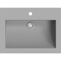 vidaXL Wasbak 600x450x120 mm graniet grijs