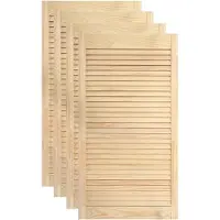 vidaXL Kastdeuren met lamellen 4 st 99,3x39,4 cm massief grenenhout