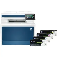 HP Color LaserJet Pro MFP 4302dw + 1 set extra XL toners