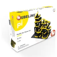 Hubelino Knikkerbaan Bouwset Zwart/geel 214-delig