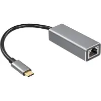 MaxTrack USB-C naar RJ45 LAN adapter | USB3.0 | CAT6 | aluminium | 0,15 meter