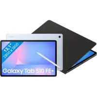 Samsung Galaxy Tab S10 FE Plus 13,1 Pouces 256 Go Wifi Bleu Clair + BlueBuilt Book Case Noir