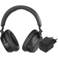 Sennheiser Accentum Plus Zwart + BlueBuilt Quick Charge Oplader met Usb A Poort 18W Zwart