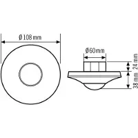ESYLUX EP10425233 Aanwezigheidsmelder (plafond) Zwart IP20