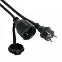 Perel Verlengkabel buiten - Rubber - Verlengsnoer - IP44 waterdicht - 5 mete