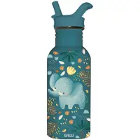 SASSI JUNIOR RVS Fles - - Chewy de Olifant - 500 ml - Multicolor - Unisex