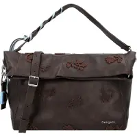 Desigual Handtas 'Stencil Loverty 3.0' hemelsblauw / chocoladebruin / bruin gemêleerd