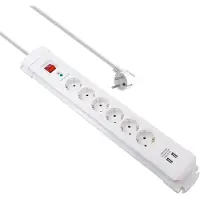 Allteq Stekkerdoos - 6-voudig - USB -