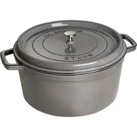 Staub La Cocotte ronde pan gietijzer 12,6 L Grafietgrijs