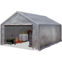 TOOLPORT Opslagtent 3x6m, PE zeil, grijs