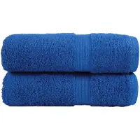 vidaXL Gastendoekjes SOLUND 2 st 600 g/m² 30x50 cm blauw
