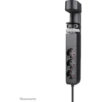 NeoMounts bureau stekkerdoos met 3 stopcontacten en 3 USB zwart