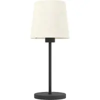 Eglo Febres Tafellamp - E27 - 44 cm - Zwart/Wit - Teddy stof