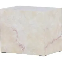 Ebuy24 York bijzettafel, wit, nachtkastje beige.