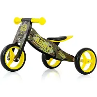 Milly Mally 2 in 1 loopfiets Jake Army Junior Legergroen/Geel