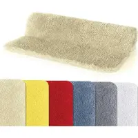 Spirella badkamer vloer kleedje/badmat tapijt - Supersoft - hoogpolig luxe uitvoering - beige - 50 x 80 cm - Microfiber - Anti slip - Sneldrogend