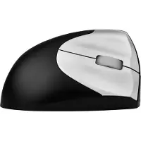 BakkerElkhuizen BAKKER ELKHUIZEN BNESRMLWBAKKER ELKHUIZENHandshake Mouse Wireless VS4Muis, ergonomisch, draadloos, zwart, zilver
