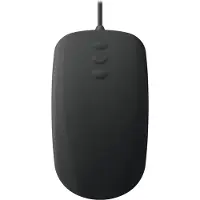 Cherry Active Key AK-PMH3 Medische Muis, Zwart Bedrade hygiënische muis met 3-knops scrollfunctie voor glanzende oppervlakken