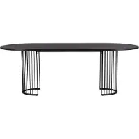 Ebuy24 Hamneskär eetkamertafel 110x220cm zwart.