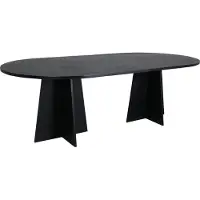 Venture Home Bootcut eetkamertafel 115x230cm zwart.