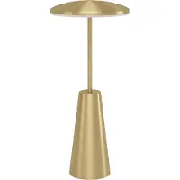 Eglo Piccola Tafellamp - Aanraakdimmer - Draadloos - 28 cm - Goud - Instelbaar wit licht - Oplaadbaar - Buiten en Binnen