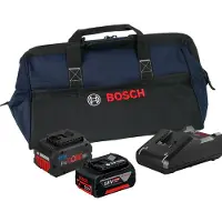 Bosch Starter-Set 18V / 1x 4,0 Ah Accu + 1x 5,5 Ah ProCORE18V Accu + Oplader GAL 18V-40 in Ambachtelijke Tas