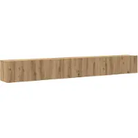 vidaXL 3-delig Tv-meubelset wandmontage bewerkt hout artisanaal eiken