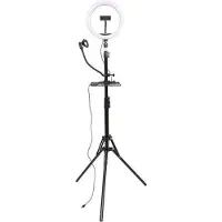 StudioKing LED Vlog Set SK-K190 w/ Ring Lamp and Mic. Holder
