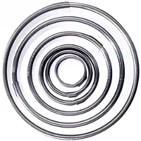 Orion - Stalen Koekjesuitstekers Set - Cirkelvormig - 1,3-5,2 cm - 5 onderdelen