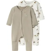 Name it Nachtkledij beige / bruin / rookgrijs / wit