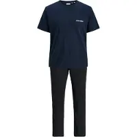 Jack & Jones Pyjama lang 'JACEVEREST' navy / zwart / wit