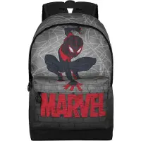 KARACTERMANIA Rugzak 'Spiderman Spin-Fan Hs 2.2 ' grijs / donkerrood / zwart / wit
