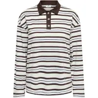 JDY Shirt 'JDYLine' pastelblauw / donkerbruin / pastelgroen