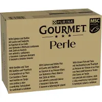 Gourmet 96x85g Forel, Kalkoen, Eend, Wild in Gelei Perle Kattenvoer