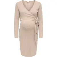 ONLY Maternity Gebreide jurk 'OLMLOLA' beige