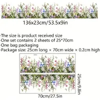 Universeel 2-delige Muurstickerset – Bloemen & Botanische Ontwerpen – Zelfklevend, Waterdicht voor Woonkamer, Slaapkamer, Hal – 136x23cm