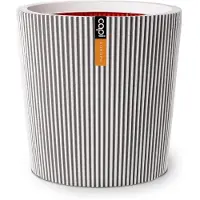 Capi Europe - Vaas conisch Groove NL - 45x41 - Ivoor - Opening Ø37 - Bloempot voor binnen en buiten - Levenslang garantie - Breukbestendig - 100% Recyclebaar - CO2 Neutraal geproduceerd - KGVI613