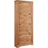 Notio Living Lisa-Schoenenkast - 4 Kleppen - Bruin Grenen