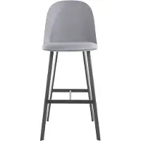 Notio Living Asta-Barkruk - Grijs PU - Set van 2