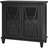 Dorel Home Ellington-Kast - 2-deurs - Zwart MDF
